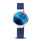 BERING: LADIES POLISHED SILVER BLUE