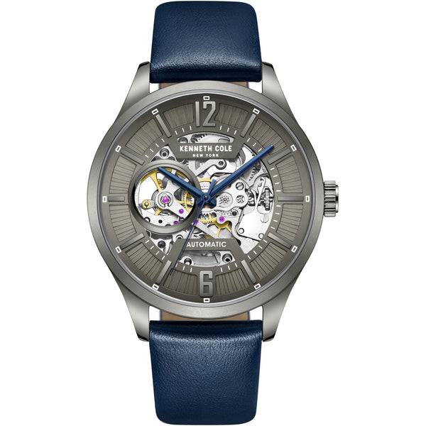 KENNETH COLE: BLUE LEATHER AUTOMATIC