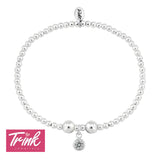 TRINK: STERLING SILVER CRYSTAL CHARM BRACELET