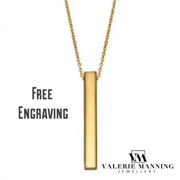 STERLING SILVER (GOLD): FAMILY NECKLACE (FREE ENGRAVING)