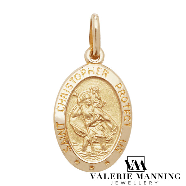 9CT GOLD ST CHRISTOPHER CHAINED