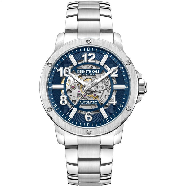 KENNETH COLE: SILVER & BLUE AUTOMATIC