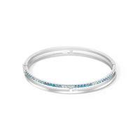 COEUR DE LION ETERNAL UNITY BANGLE SILVER/BLUE (S/M)