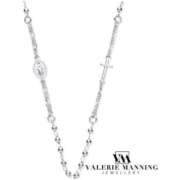 VMJ STERLING SILVER ROSARY CHAIN 18 INCH