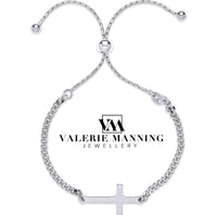 VMJ STERLING SILVER CROSS PULL BRACELET