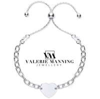 VMJ STERLING SILVER HEART PULL BRACELET