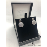 STERLING SILVER ROUND CZ EARRINGS