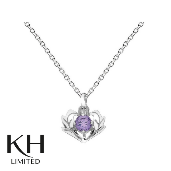 KIT HEATH: HERITAGE THISTLE AMETHYST PENDANT