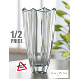 GALWAY CRYSTAL: DUNE SQUARE 10 INCH VASE