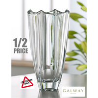 GALWAY CRYSTAL: DUNE SQUARE 12 INCH VASE