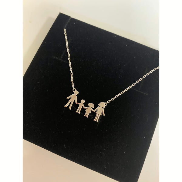 VMJ STERLING SILVER: SMALL FAMILY NECKLACE